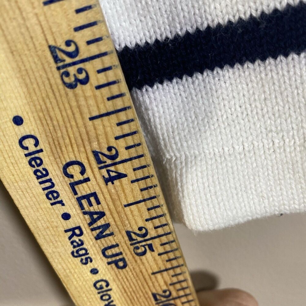 Lauren Ralph Lauren LRL Sweater White Stripe Cotton Knit Japan Women’s XL - Picture 12 of 13